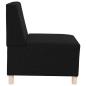 Preview: Sofa Stuhl Hellgrau 55 cm Stoff 3 pcs Schwarz 55 x 74 x 82 cm