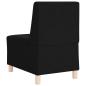 Preview: Sofa Stuhl Hellgrau 55 cm Stoff 3 pcs Schwarz 55 x 74 x 82 cm