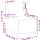 Preview: Sofa Stuhl Hellgrau 55 cm Stoff 3 pcs Schwarz 55 x 74 x 82 cm