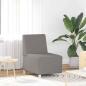 Preview: Sofa Stuhl Hellgrau 55 cm Stoff 3 pcs Taupe 55 x 74 x 82 cm