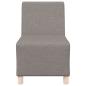 Preview: Sofa Stuhl Hellgrau 55 cm Stoff 3 pcs Taupe 55 x 74 x 82 cm