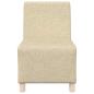 Preview: ARDEBO.de - Sofa Stuhl Hellgrau 55 cm Stoff 3 pcs Creme 55 x 74 x 82 cm