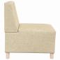 Preview: Sofa Stuhl Hellgrau 55 cm Stoff 3 pcs Creme 55 x 74 x 82 cm