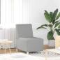 Preview: Sofa Stuhl Hellgrau 55 cm Stoff 3 pcs Wolken-Grau