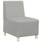 Preview: Sofa Stuhl Hellgrau 55 cm Stoff 3 pcs Wolken-Grau