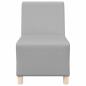 Preview: Sofa Stuhl Hellgrau 55 cm Stoff 3 pcs Wolken-Grau