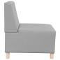 Preview: Sofa Stuhl Hellgrau 55 cm Stoff 3 pcs Wolken-Grau