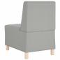 Preview: Sofa Stuhl Hellgrau 55 cm Stoff 3 pcs Wolken-Grau