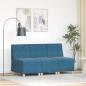 Preview: ARDEBO.de - Sofa Stühle 3 pcs Blau 55 x 74 x 82 cm Samt