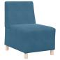 Preview: Sofa Stühle 3 pcs Blau 55 x 74 x 82 cm Samt