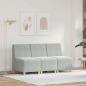 Preview: ARDEBO.de - Sofa Stühle 3 pcs Hellgrau 55 x 74 x 82 cm Samt