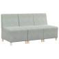 Preview: Sofa Stühle 3 pcs Hellgrau 55 x 74 x 82 cm Samt