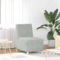 Preview: Sofa Stühle 3 pcs Hellgrau 55 x 74 x 82 cm Samt