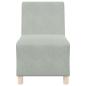 Preview: Sofa Stühle 3 pcs Hellgrau 55 x 74 x 82 cm Samt