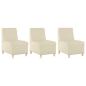 Preview: Sofa Stühle 3 pcs Creme 55 x 74 x 82 cm Kunstleder