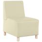 Preview: Sofa Stühle 3 pcs Creme 55 x 74 x 82 cm Kunstleder