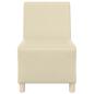 Preview: Sofa Stühle 3 pcs Creme 55 x 74 x 82 cm Kunstleder