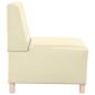Preview: Sofa Stühle 3 pcs Creme 55 x 74 x 82 cm Kunstleder