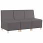 Preview: Sofa Stühle 3 pcs Grau 55 x 74 x 82 cm Kunstleder