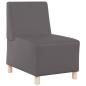 Preview: Sofa Stühle 3 pcs Grau 55 x 74 x 82 cm Kunstleder
