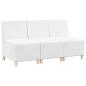 Preview: Sofa Stühle 3 pcs Weiß 55 x 74 x 82 cm Kunstleder