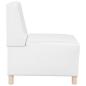 Preview: Sofa Stühle 3 pcs Weiß 55 x 74 x 82 cm Kunstleder