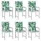 Preview: Stuhlkissen 6 pcs Blattmuster 100 x 50 x 3 cm Oxford Stoff