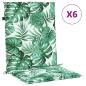 Preview: Stuhlkissen 6 pcs Blattmuster 100 x 50 x 3 cm Oxford Stoff