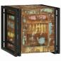 Preview: ARDEBO.de - Aufbewahrungsbox Mehrfarbig 40 x 40 x 40 cm Massivholz Akazie