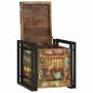 Preview: Aufbewahrungsbox Mehrfarbig 40 x 40 x 40 cm Massivholz Akazie