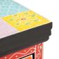Preview: Nachttisch Multicolour 40 x 30 x 40 cm Massivholz mit Farbe