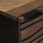 Preview: Highboard Nussbaum Holz mit Regal Sonstiges mit Speicher mit Tür Braun 40 x 33.5 x 110 cm