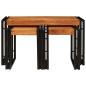 Preview: Beistelltische 3 pcs Braun und Schwarz Massivholz Akazie