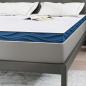 Preview: Matratzenauflage Weiß 140 x 190 cm Jacquard-Stoff