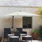 Preview: ARDEBO.de - Gartenparasol Sandfarbe 248.5 x 247.5 x 160 cm Stoff