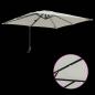 Preview: Gartenparasol Sandfarbe 248.5 x 247.5 x 160 cm Stoff
