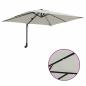 Preview: Gartenparasol Sandfarbe 248.5 x 247.5 x 160 cm Stoff