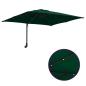 Preview: Gartenparasol Grün 248.5 x 247.5 x 160 cm Stoff