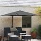 Preview: ARDEBO.de - Gartenparasol Anthrazit 248.5 x 247.5 x 160 cm Stoff