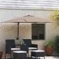 Preview: ARDEBO.de - Gartenparasol Taupe 248.5 x 247.5 x 160 cm Stoff