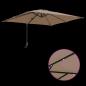 Preview: Gartenparasol Taupe 248.5 x 247.5 x 160 cm Stoff