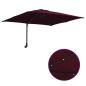 Preview: Gartenparasol Bordeauxrot 248.5 x 247.5 x 160 cm Stoff