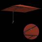 Preview: Gartenparasol Terrakotta 248.5 x 247.5 x 160 cm Stoff