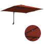 Preview: Gartenparasol Terrakotta 248.5 x 247.5 x 160 cm Stoff