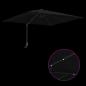 Preview: Gartenparasol Schwarz 248.5 x 247.5 x 160 cm Stoff