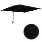 Preview: Gartenparasol Schwarz 248.5 x 247.5 x 160 cm Stoff