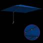 Preview: Gartenparasol Azurblau 248.5 x 247.5 x 160 cm Stoff