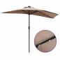 Preview: Gartenparasol Taupe 294 x 150 x 224 cm Stoff