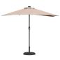 Preview: Gartenparasol Taupe 294 x 150 x 224 cm Stoff
