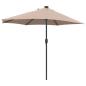 Preview: Gartenparasol Taupe 294 x 150 x 224 cm Stoff